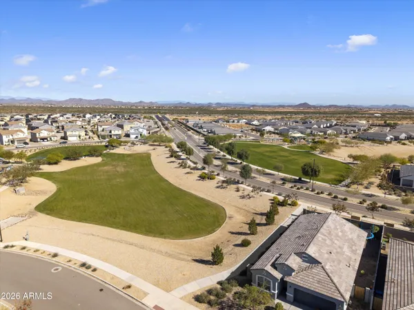 an aerial view of a city