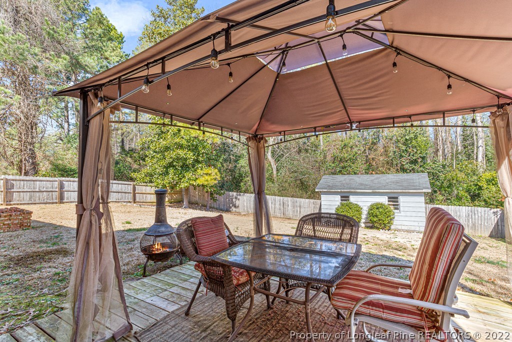 1435 Marlborough Road Fayetteville, NC 28304 - Photo 29 of 35 a patio with a yard table and chairs