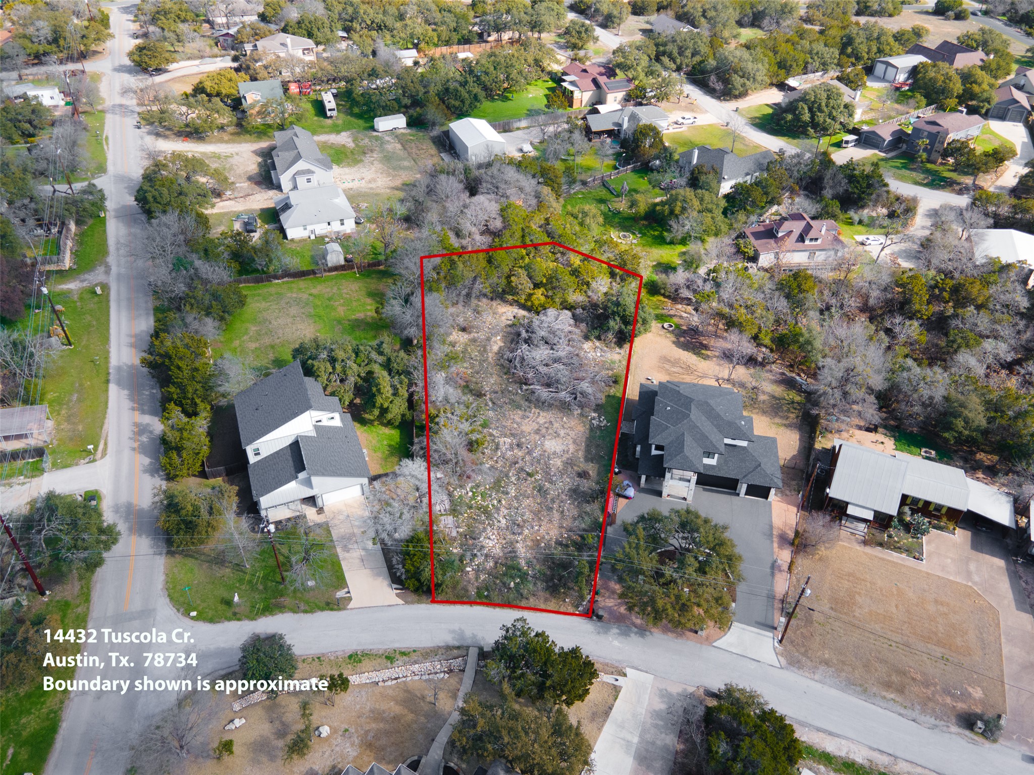 14432 Tuscola Circle Austin, TX 78734 - Photo 6 of 18 an aerial view of residential houses with outdoor space