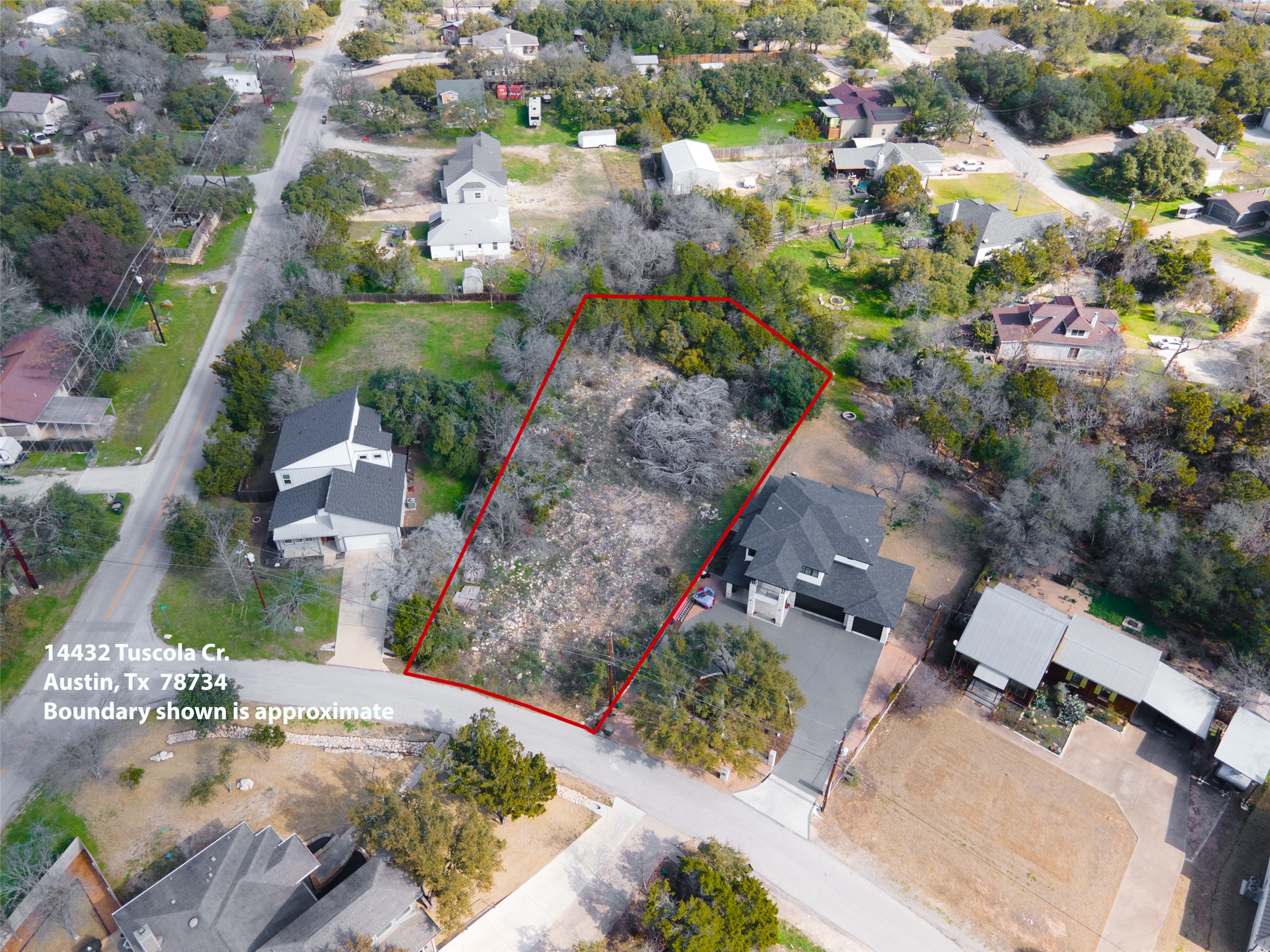 14432 Tuscola Circle Austin, TX 78734 - Photo 7 of 18 an aerial view of residential houses with outdoor space
