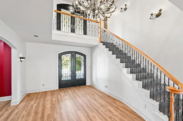 a view of an entryway with a window