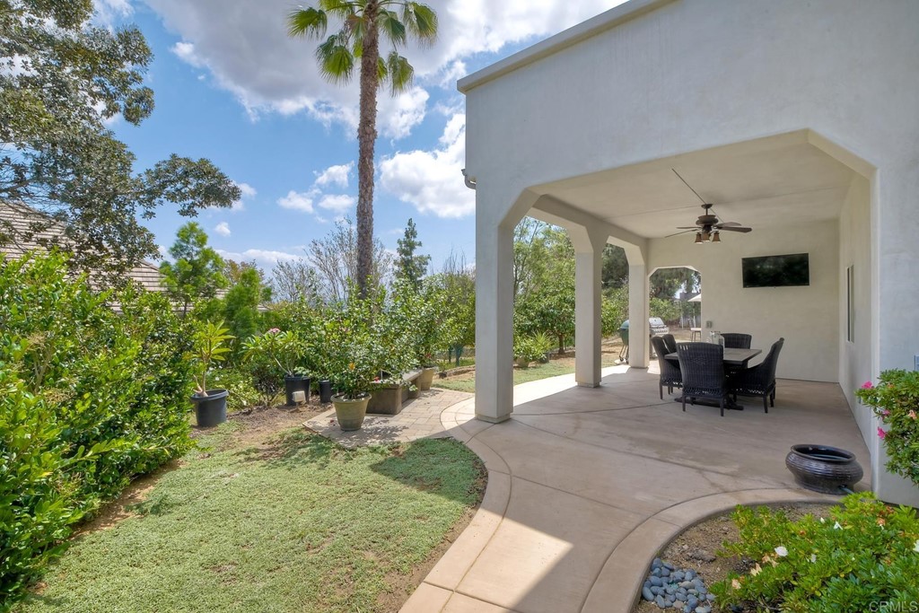 1494 Meredith Road Fallbrook, CA 92028 - Photo 41 of 47 a view of a porch with furniture and garden