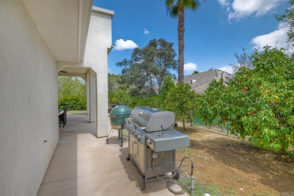 1494 Meredith Road Fallbrook, CA 92028 - Photo 42 of 47 a view of a patio with table and chairs and potted plants