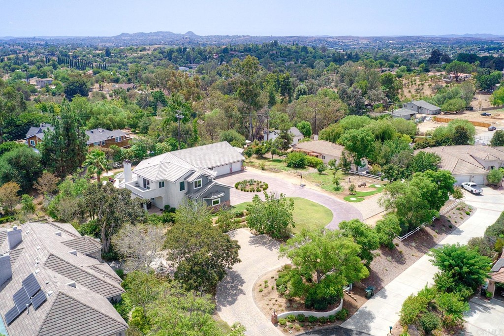 1494 Meredith Road Fallbrook, CA 92028 - Photo 9 of 47 an aerial view of a house with a swimming pool