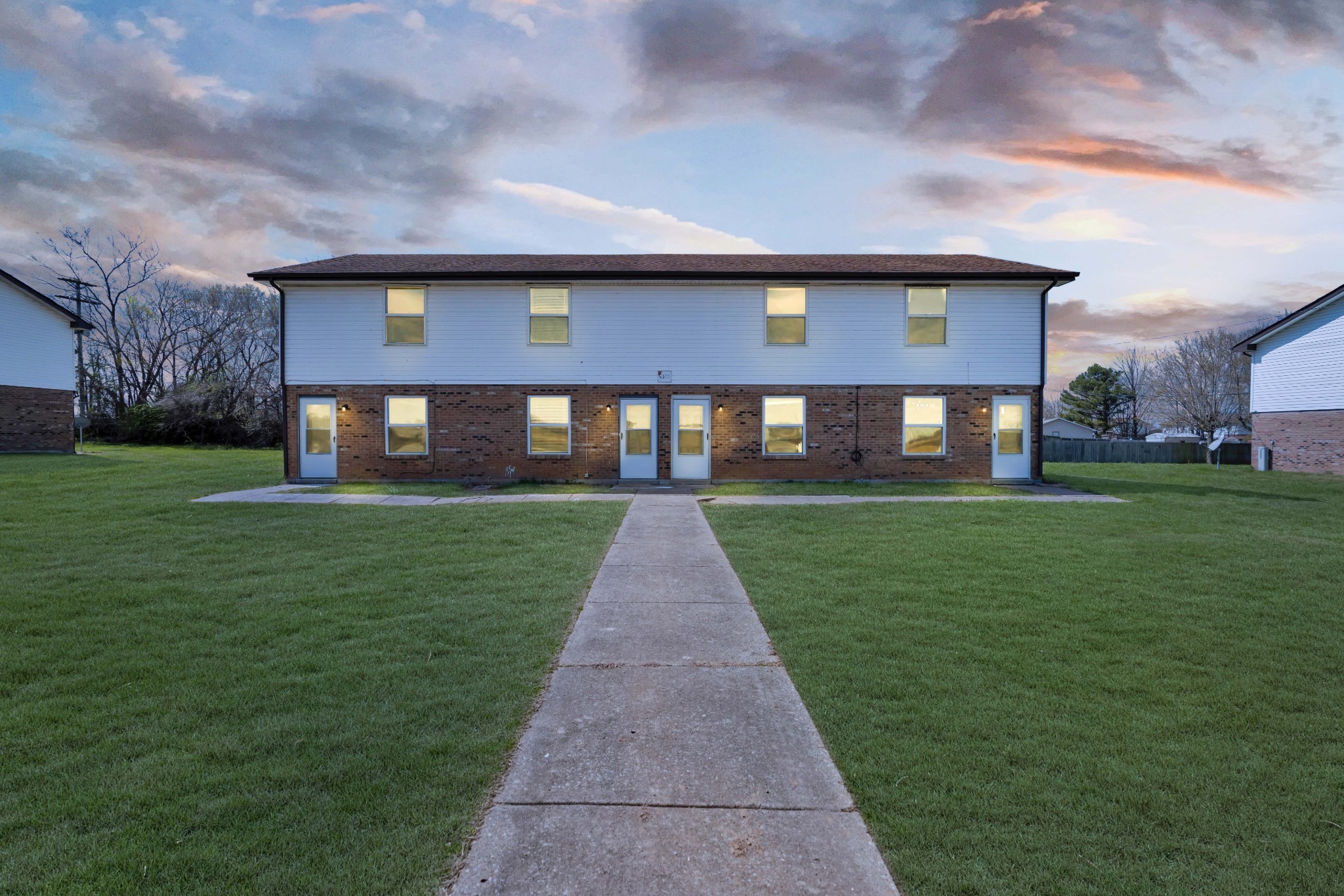 a front view of house with yard