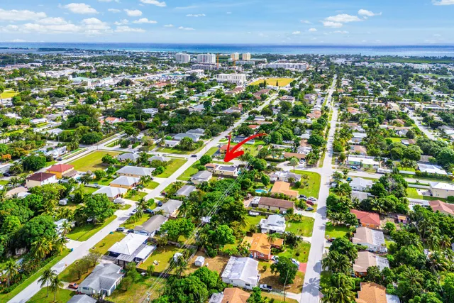 a view of city and mountain