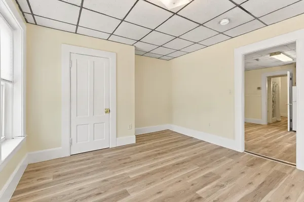 a view of livingroom with wooden floor