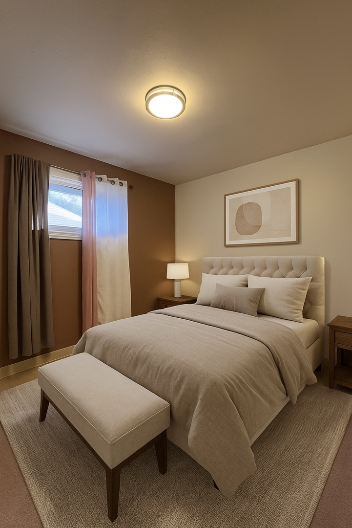 17218 Park Avenue Lansing, IL 60438 - Photo 10 of 19 a bedroom with a bed and large windows