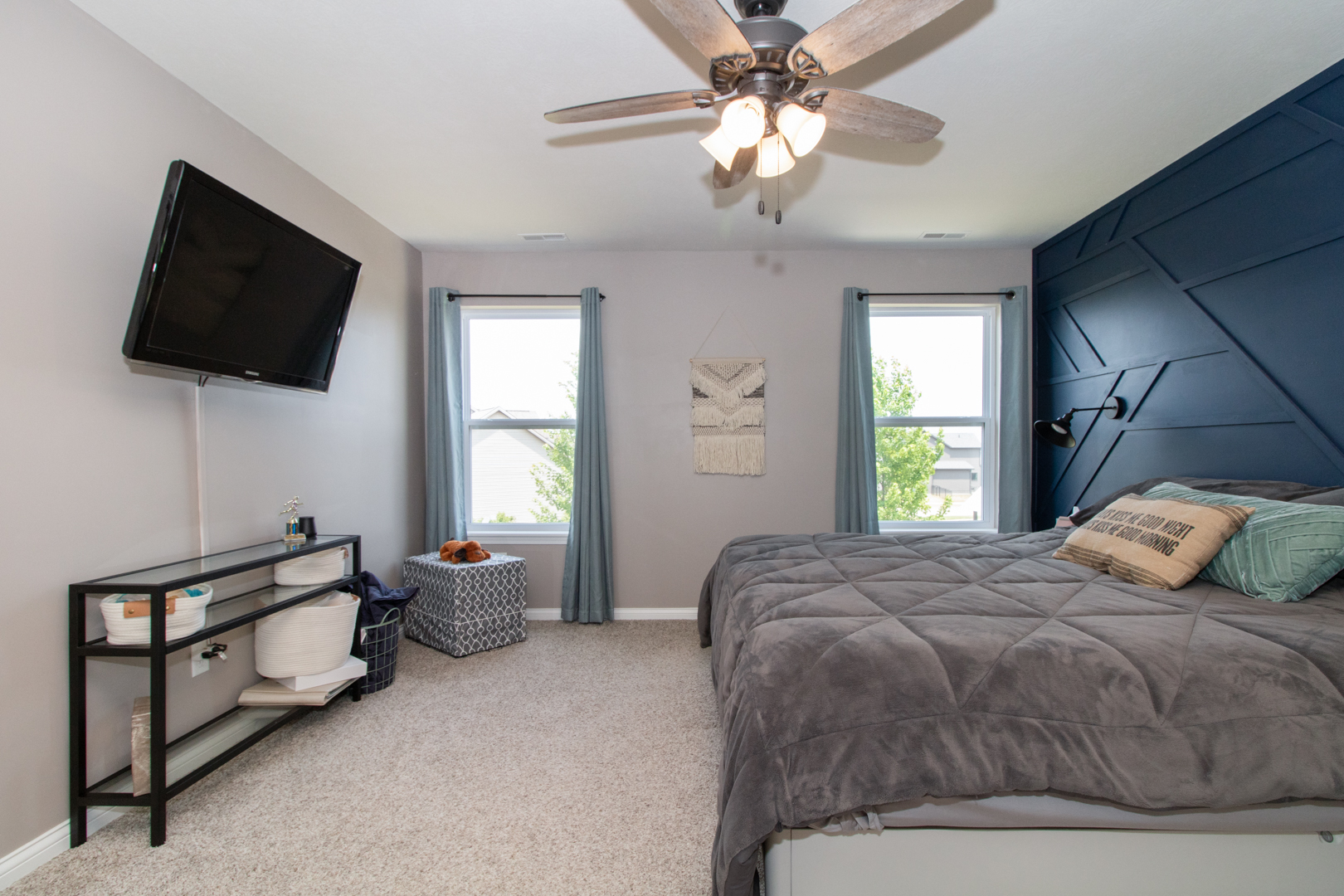 1767 Beech Street Normal, IL 61761 - Photo 37 of 55 a bedroom with a bed and a flat screen tv