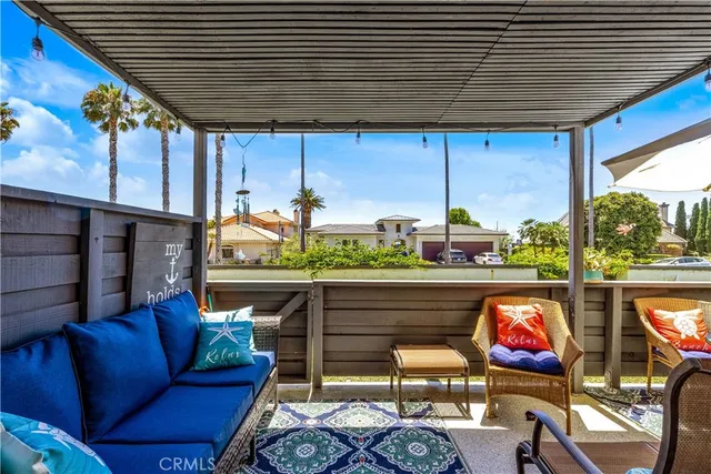 a outdoor living space with furniture