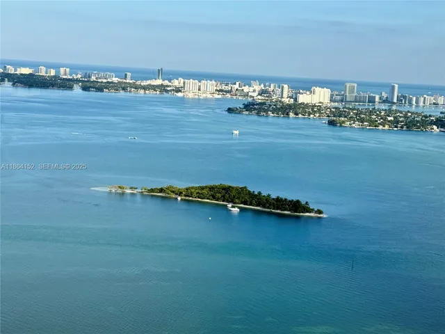 a view of an ocean and beach