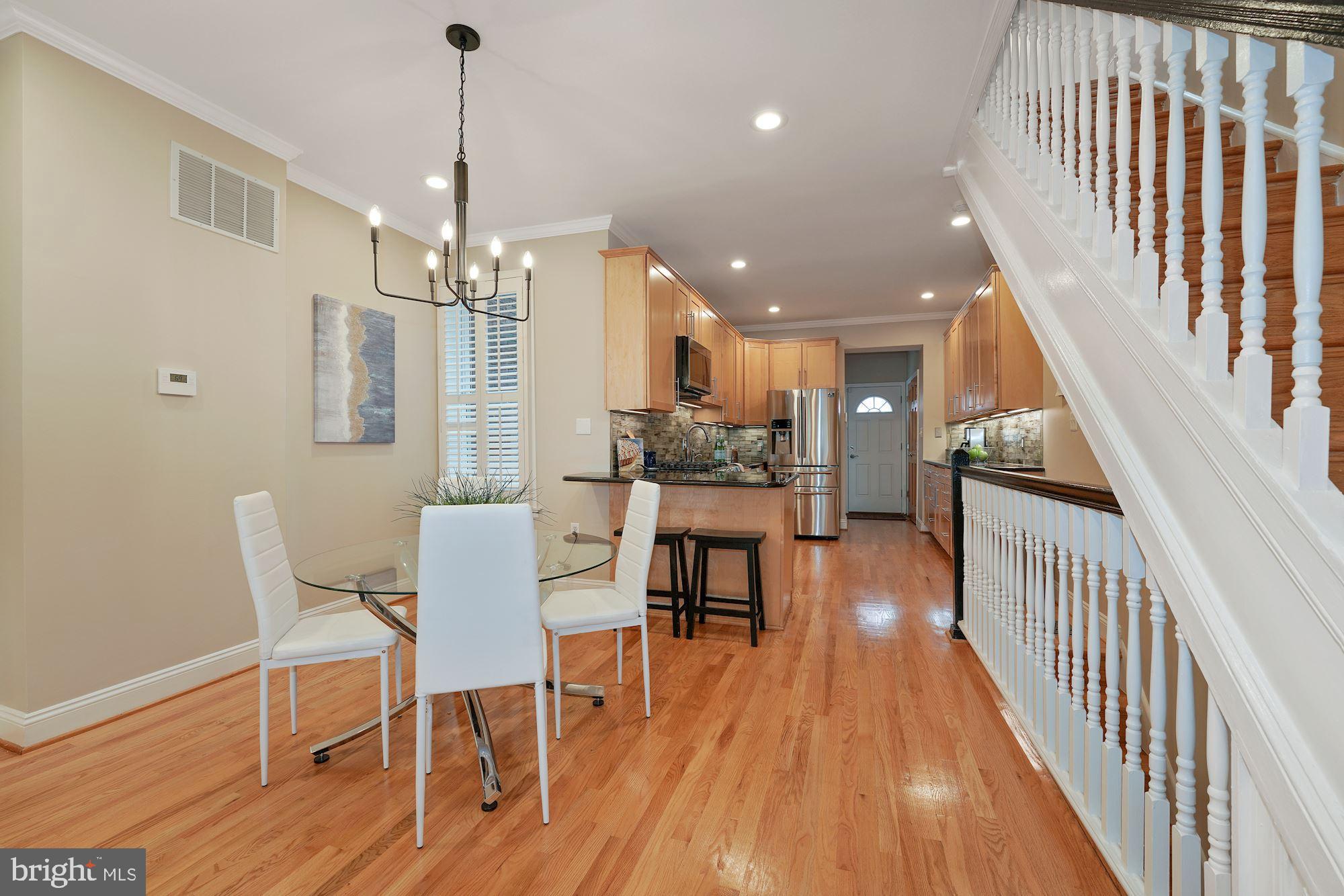 1106 K Street Northeast Washington, DC 20002 - Photo 6 of 26 Dining area opens to kitchen