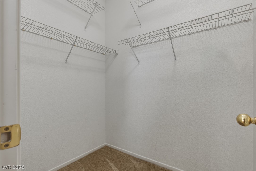 29 Olive Tree Henderson, NV 89074 - Photo 22 of 60 This spacious closet features ample shelving and soft carpeting.