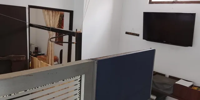 a close view of a shower in bathroom