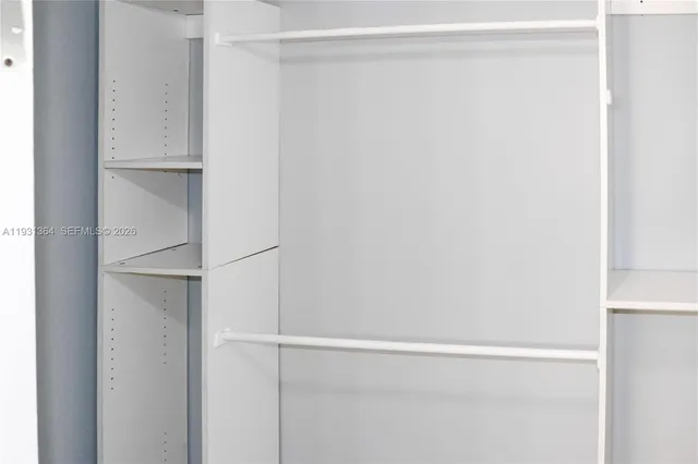 a close view of closet