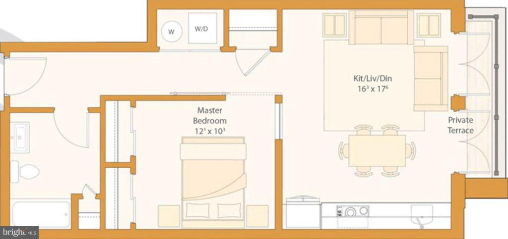 435 R Street Northwest, Unit 401 Washington, DC 20001 - Photo 18 of 18 Floor Plan of 435 R St NW #401