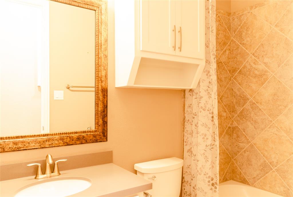 1863 Audubon Pond Way Allen, TX 75013 - Photo 29 of 40 a bathroom with a sink mirror toilet and shower