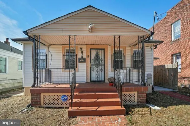 a front view of a house