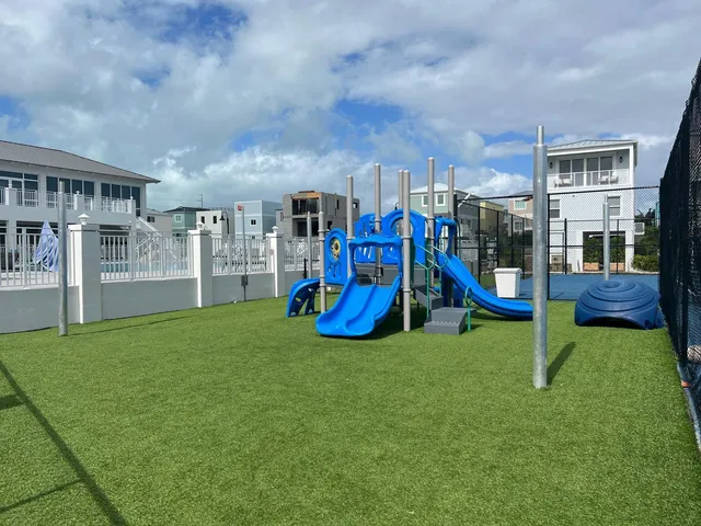 a view of outdoor space with a garden and entertaining space