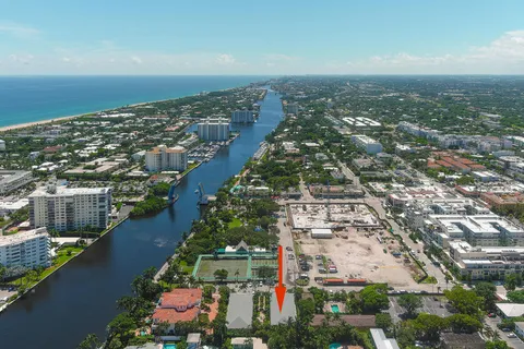 an aerial view of multiple house
