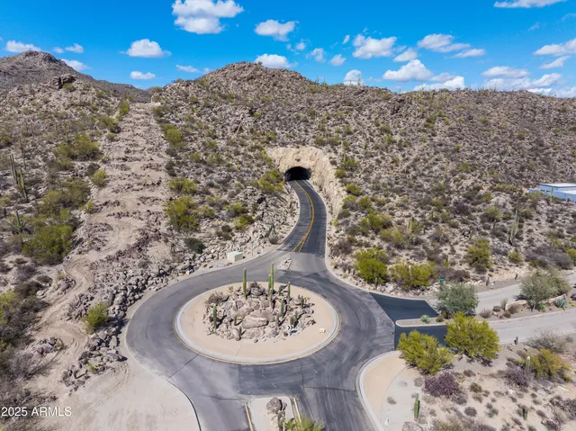 a view of a fireplace near a bathroom