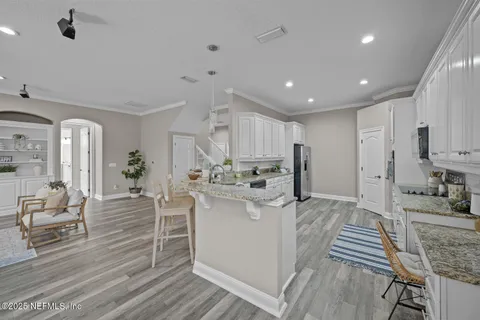 a view of an empty room with a balcony