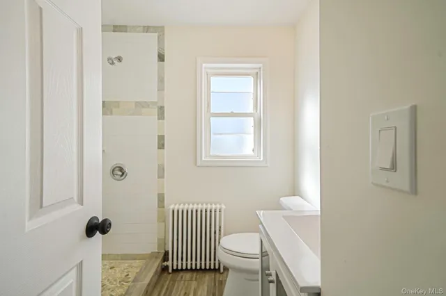 a bathroom with a sink and toilet