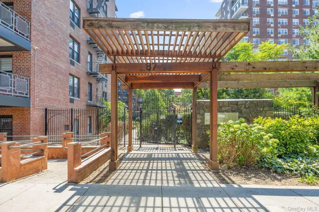 a view of a building with a outdoor space