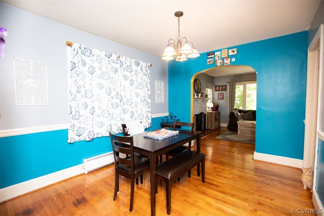 1213 West Osborn Road Farmville, VA 23901 - Photo 12 of 37 a view of a dining room with furniture and chandelier