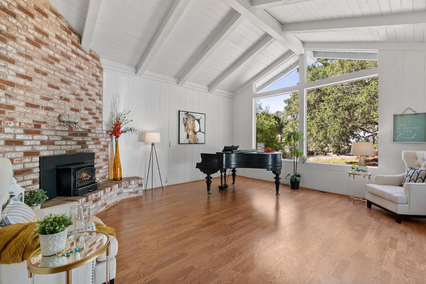 1272 Castro Road Monterey, CA 93940 - Photo 11 of 54 a living room with furniture and a fireplace
