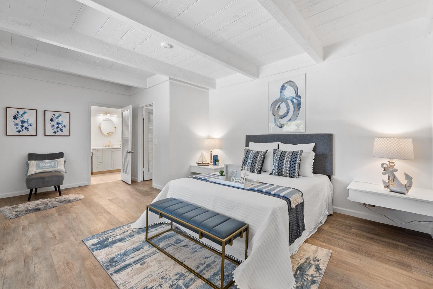 1272 Castro Road Monterey, CA 93940 - Photo 26 of 54 a bedroom with bed and a table