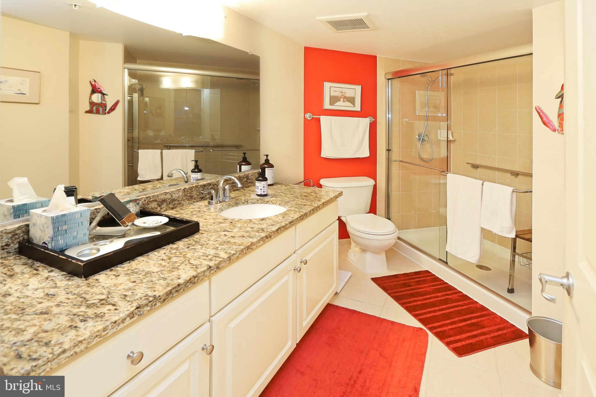 11800 Sunset Hills Road, Unit 222 Reston, VA 20190 - Photo 23 of 62 Primary bathroom with large shower and granite top