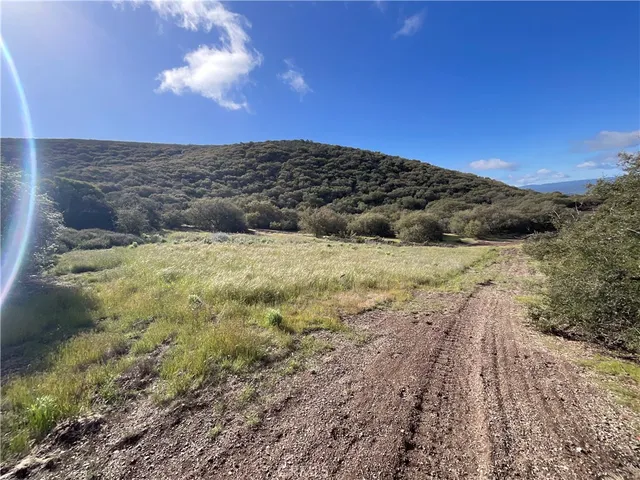 a view of a field with an ocean space