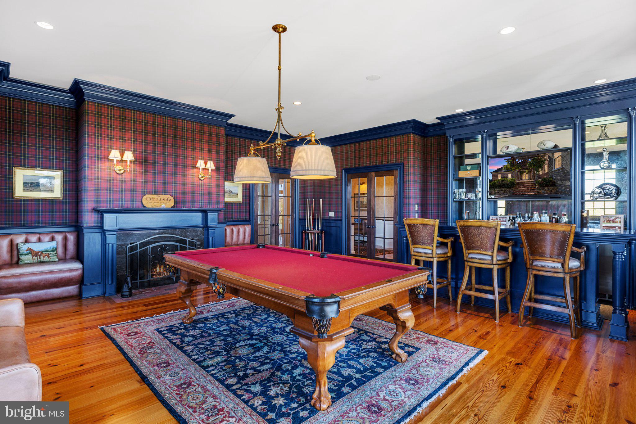 1077 Ginns Road Boyce, VA 22620 - Photo 37 of 140 Billiards room with fireplace and wet bar