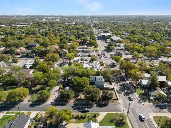 an aerial view of multiple house