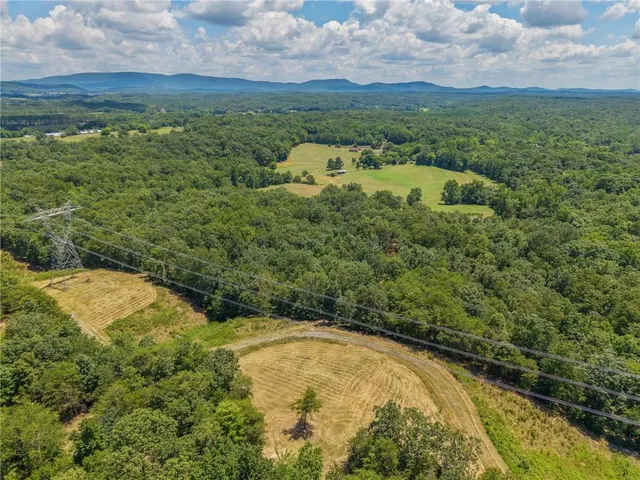 a view of a lake with a mountain in the background