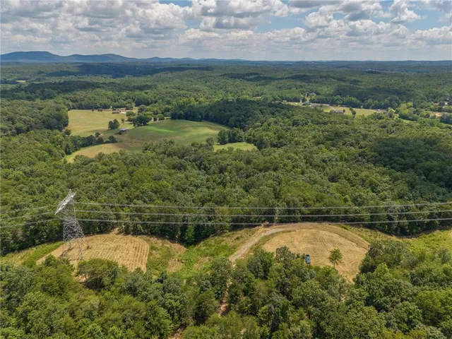 a view of a lake from a yard
