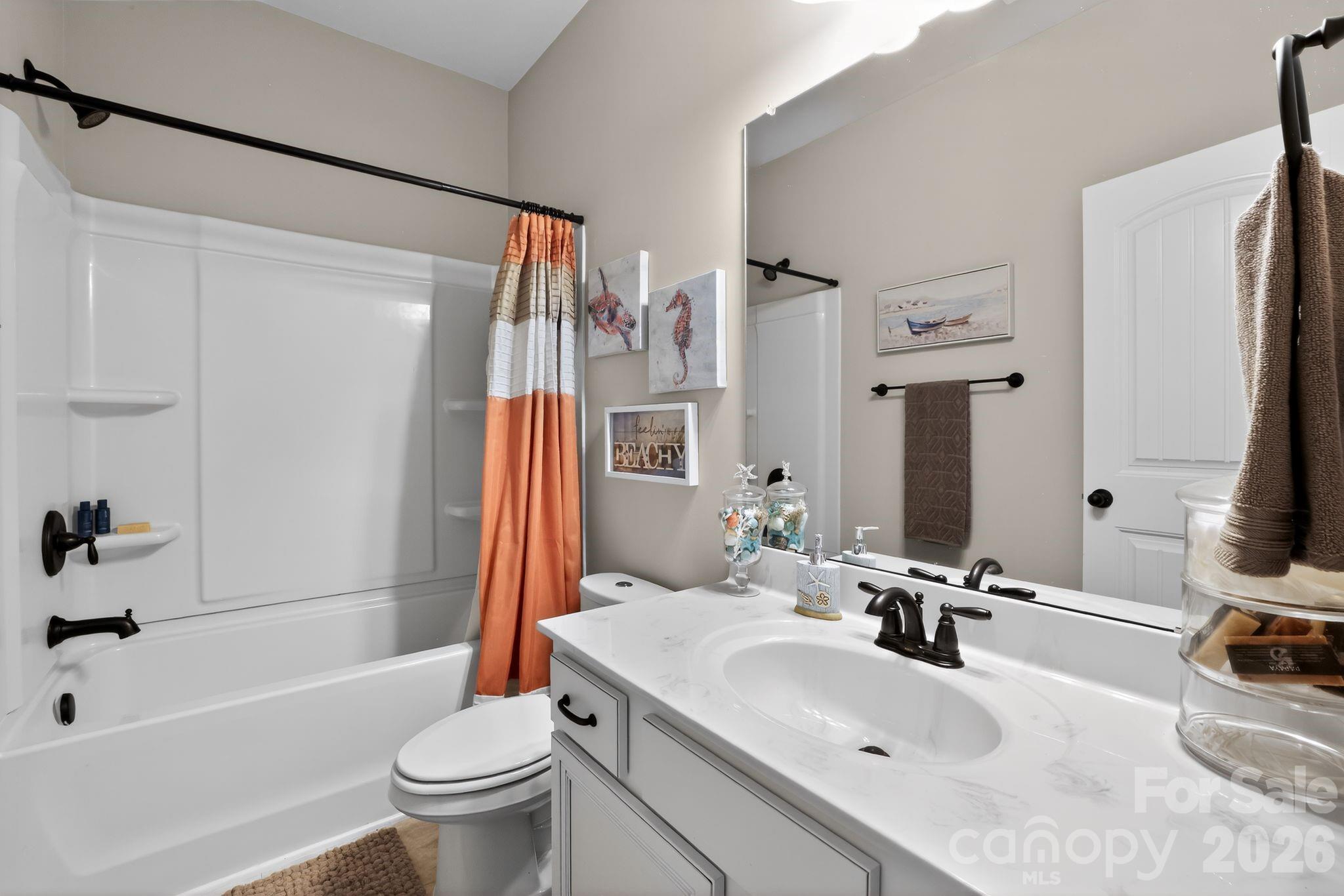1 Foxmoor Court Simpsonville, SC 29680 - Photo 27 of 36 a bathroom with a sink toilet and shower