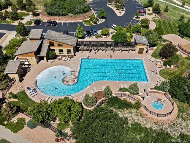 a view of a lake with a city