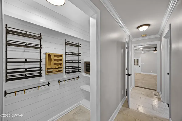 a view of a walk in closet