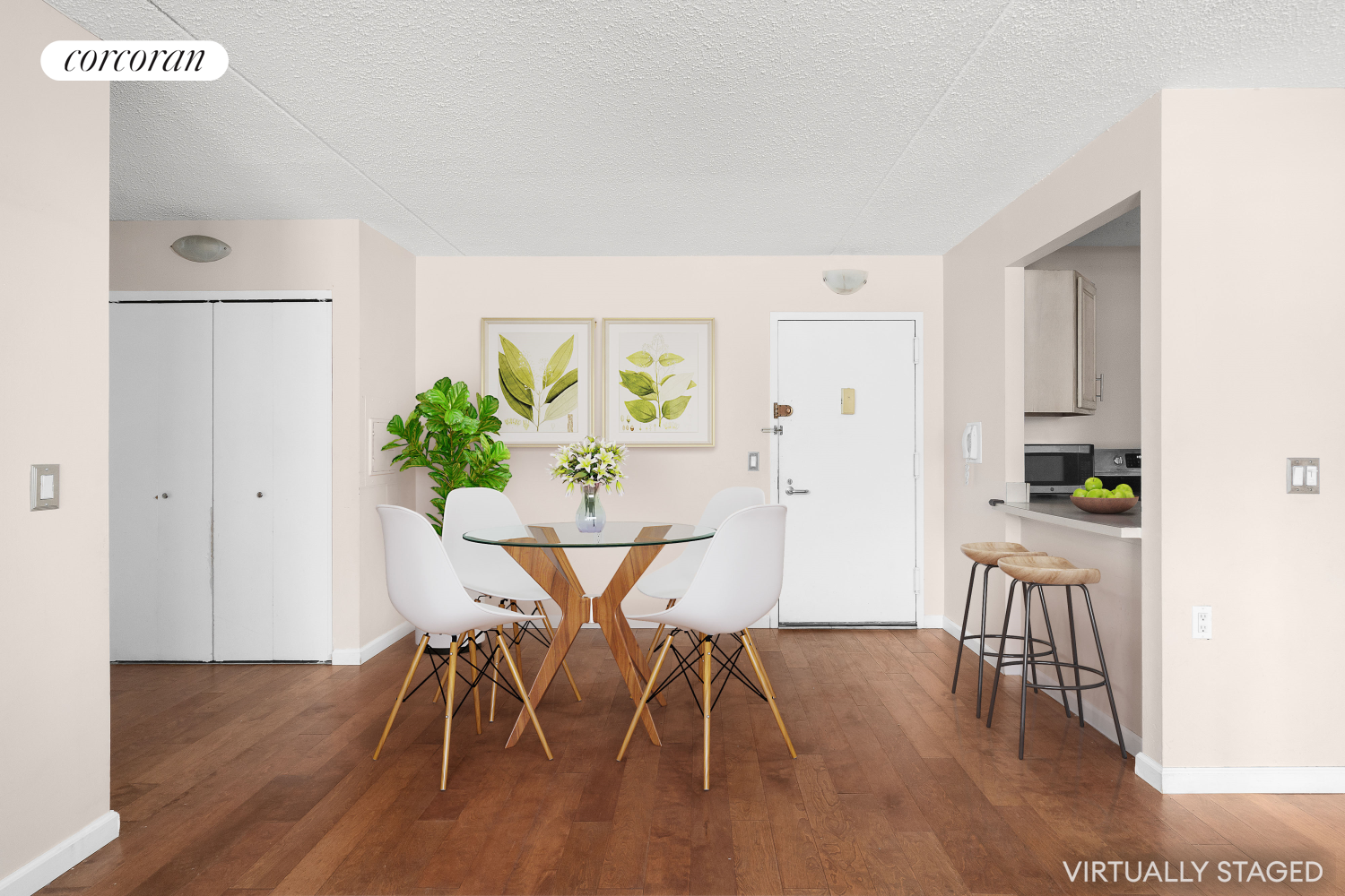 1901 Madison Avenue, Unit 218 Manhattan, NY 10035 - Photo 4 of 13 a view of a dining room with furniture and wooden floor
