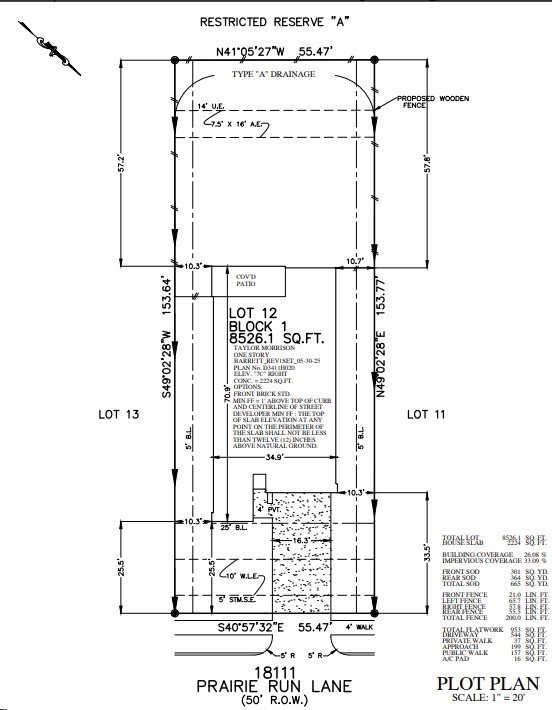 18111 Prairie Run Lane Hockley, TX 77447 - Photo 5 of 10 18111 Prairie Run Lane preliminary plot plan