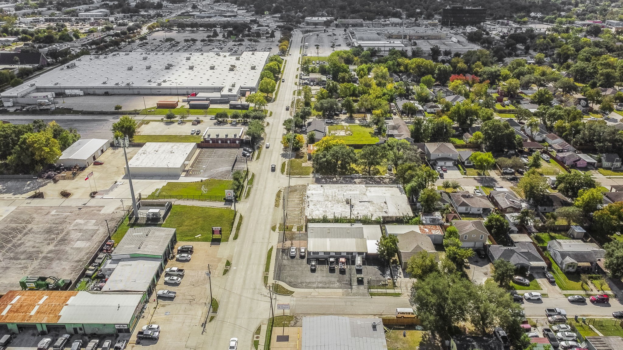 1018 Shaver Street Pasadena, TX 77506 - Photo 35 of 43 Aerial look at nearby retail, industrial, and residential developments.