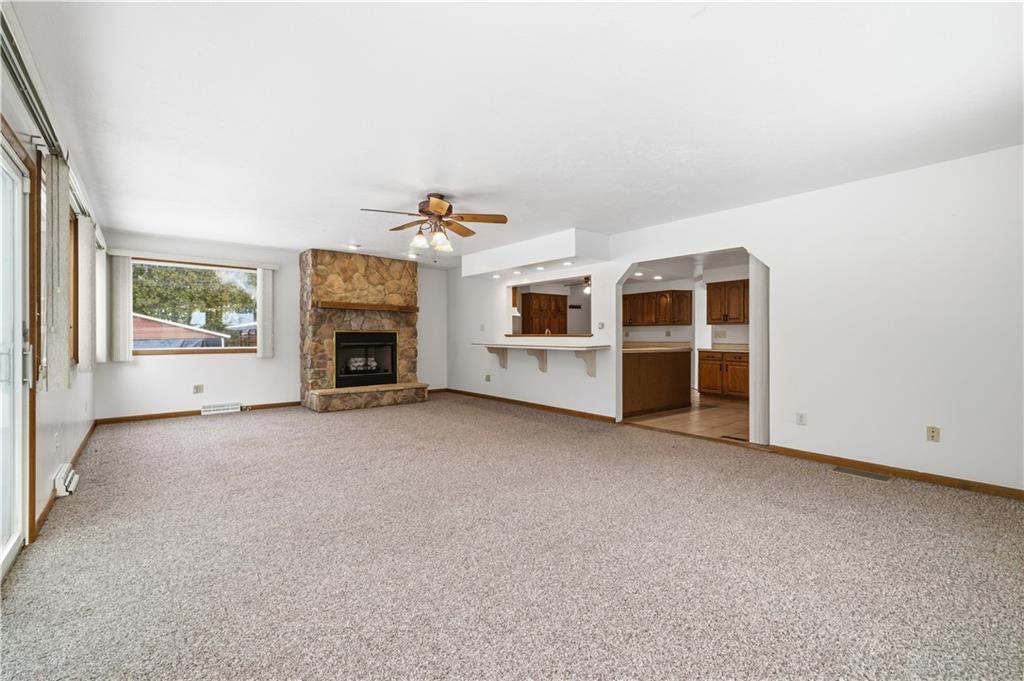 2161 Bull Creek Road Tarentum, PA 15084 - Photo 18 of 32 an empty room with furniture and fireplace