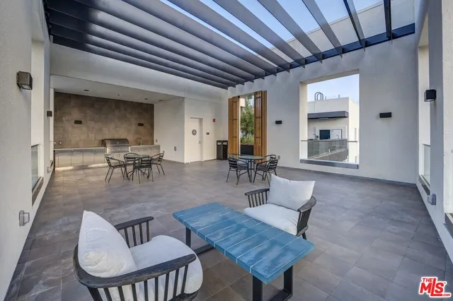 a dining room with furniture