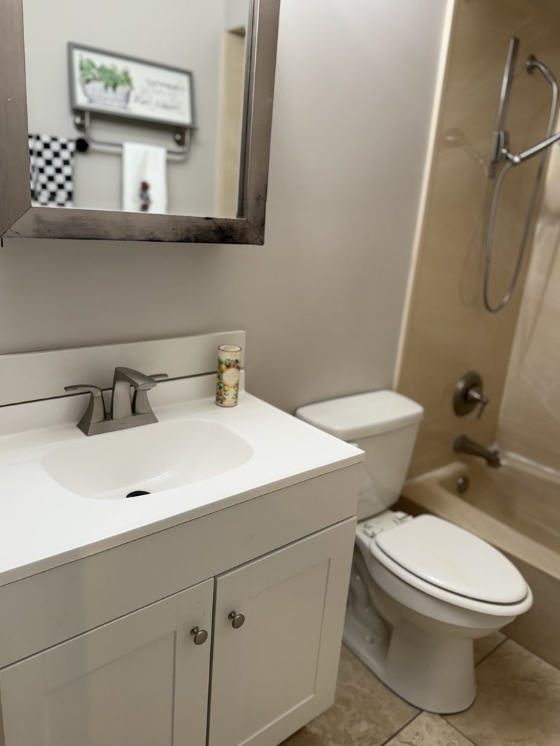 19380 Wolf Road, Unit 5 Mokena, IL 60448 - Photo 14 of 20 a bathroom with a sink mirror vanity and toilet