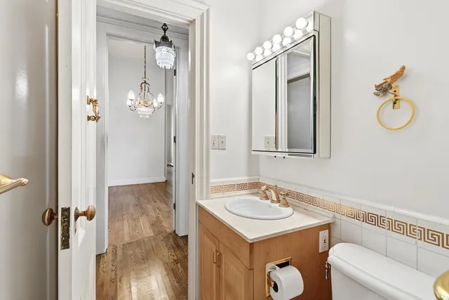 a bathroom with a bathtub and sink