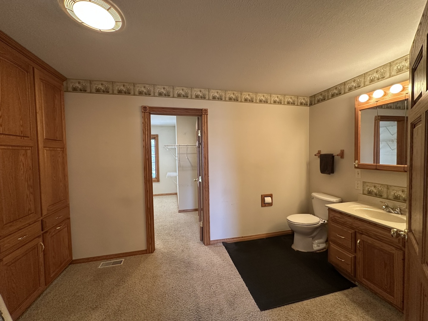 1005 North Fox Run Villa Grove, IL 61956 - Photo 27 of 45 a bathroom with a granite countertop sink toilet and shower