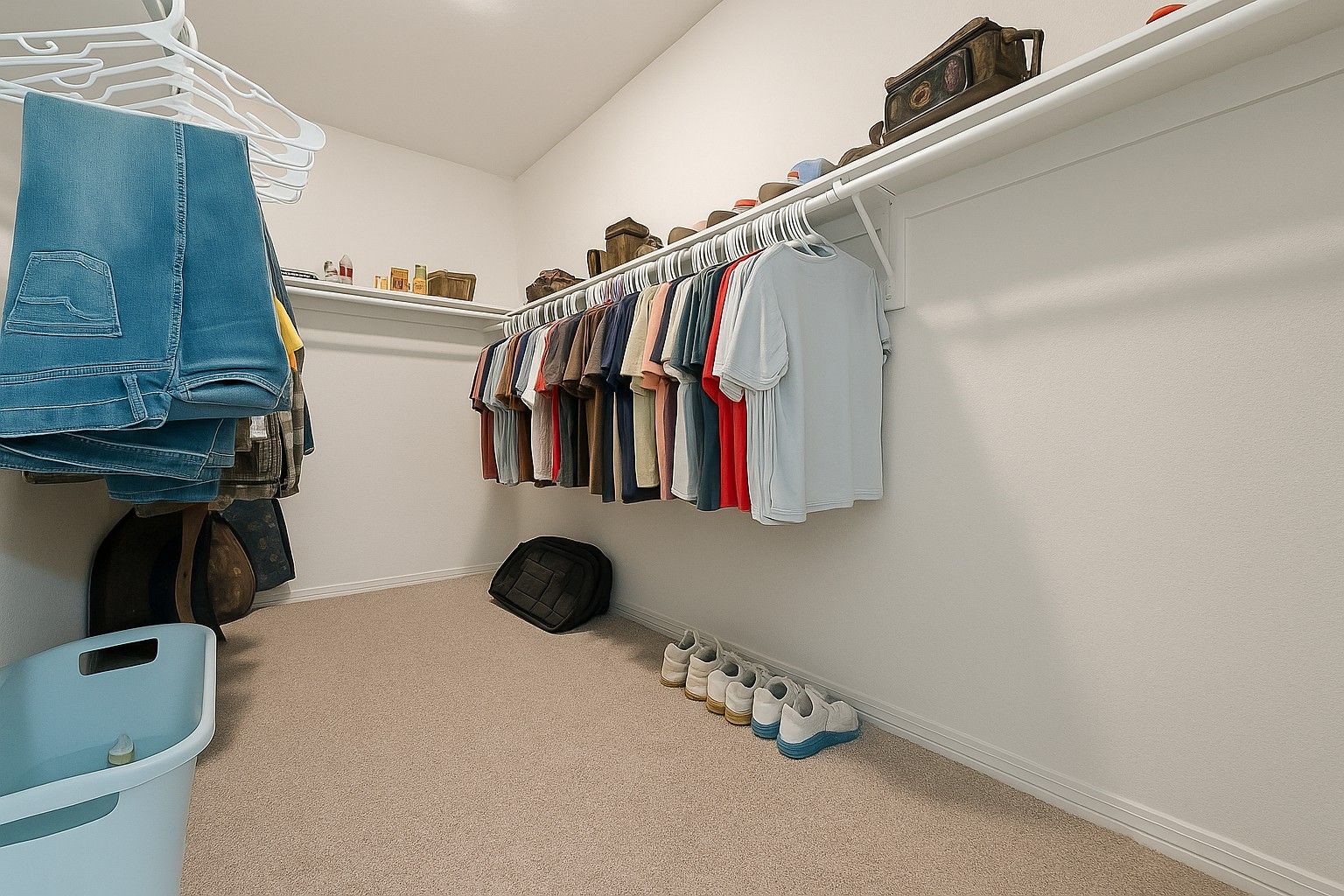3004 Tyler Street Dayton, TX 77535 - Photo 21 of 34 a view of walk in closet with clothes and shoes