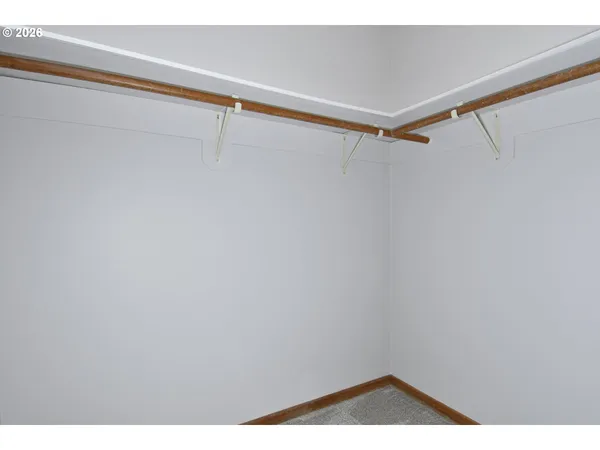 a view of small space with racks on the wall